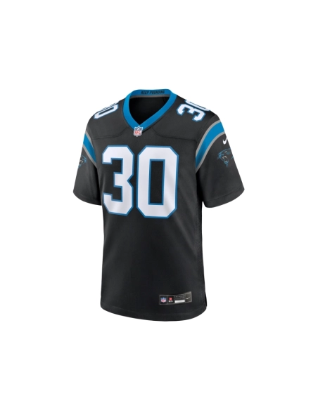 Mens Carolina Panthers Chuba Hubbard Black Team Game Jersey
