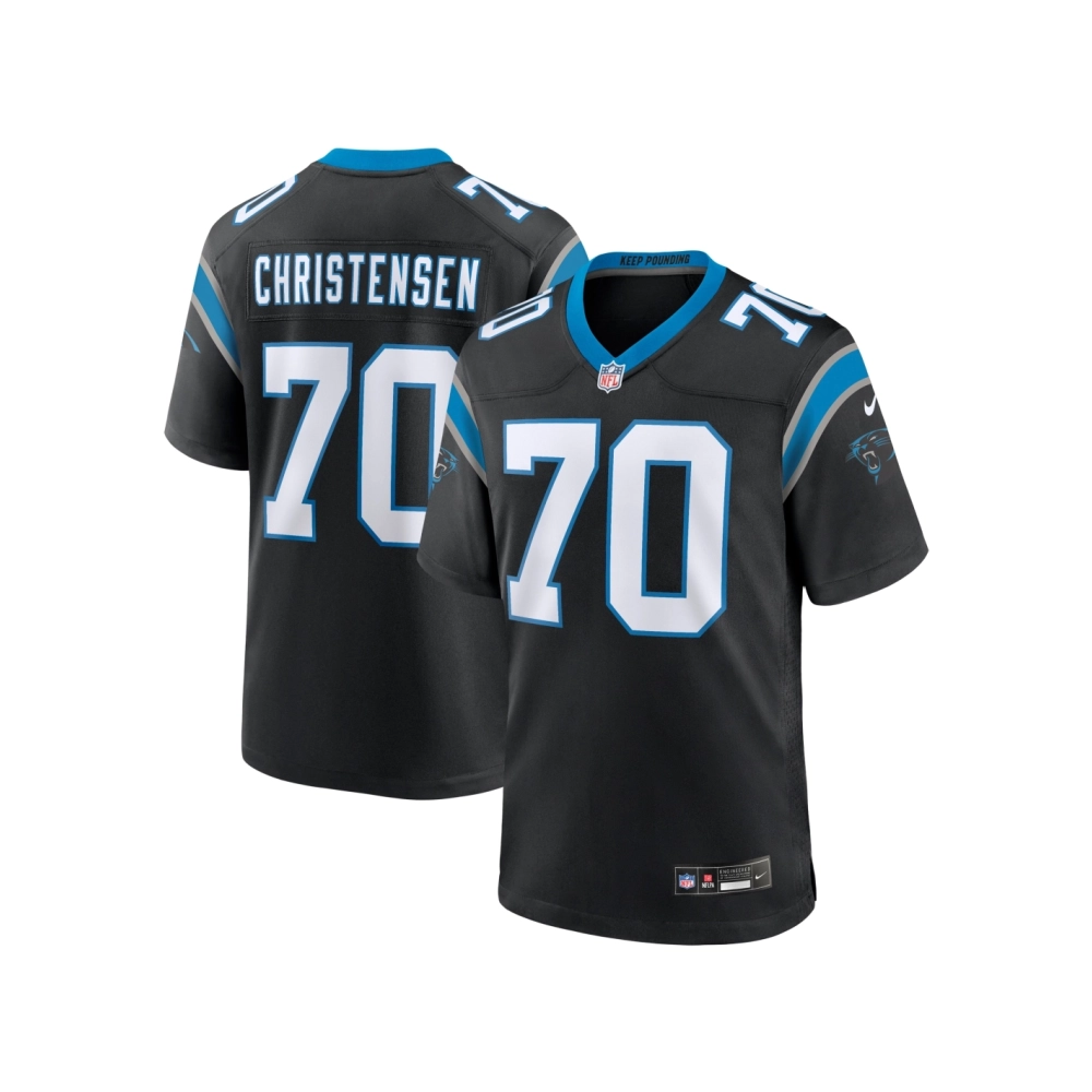 Mens Carolina Panthers Brady Christensen Black Team Game Jersey