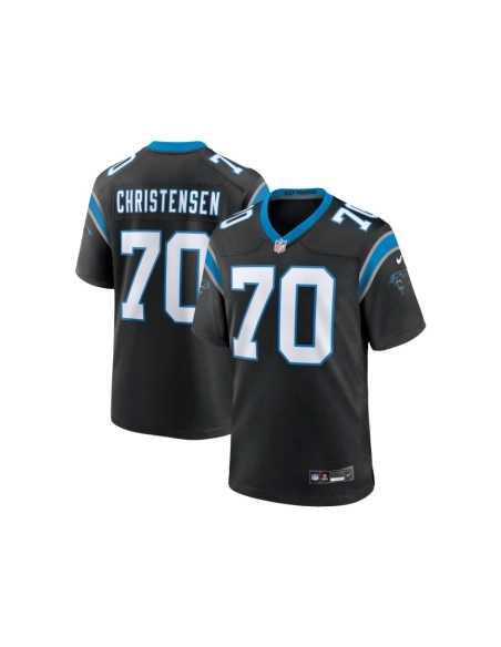 Mens Carolina Panthers Brady Christensen Black Team Game Jersey