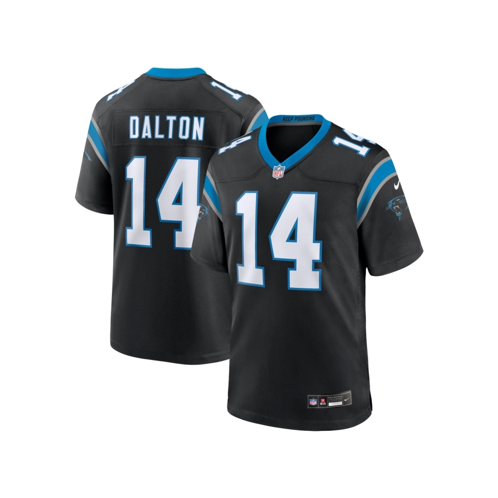 Mens Carolina Panthers Andy Dalton Black Team Game Jersey