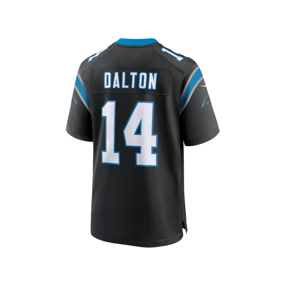 Mens Carolina Panthers Andy Dalton Black Team Game Jersey