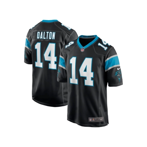 Mens Carolina Panthers Andy Dalton Black Game Player Jersey