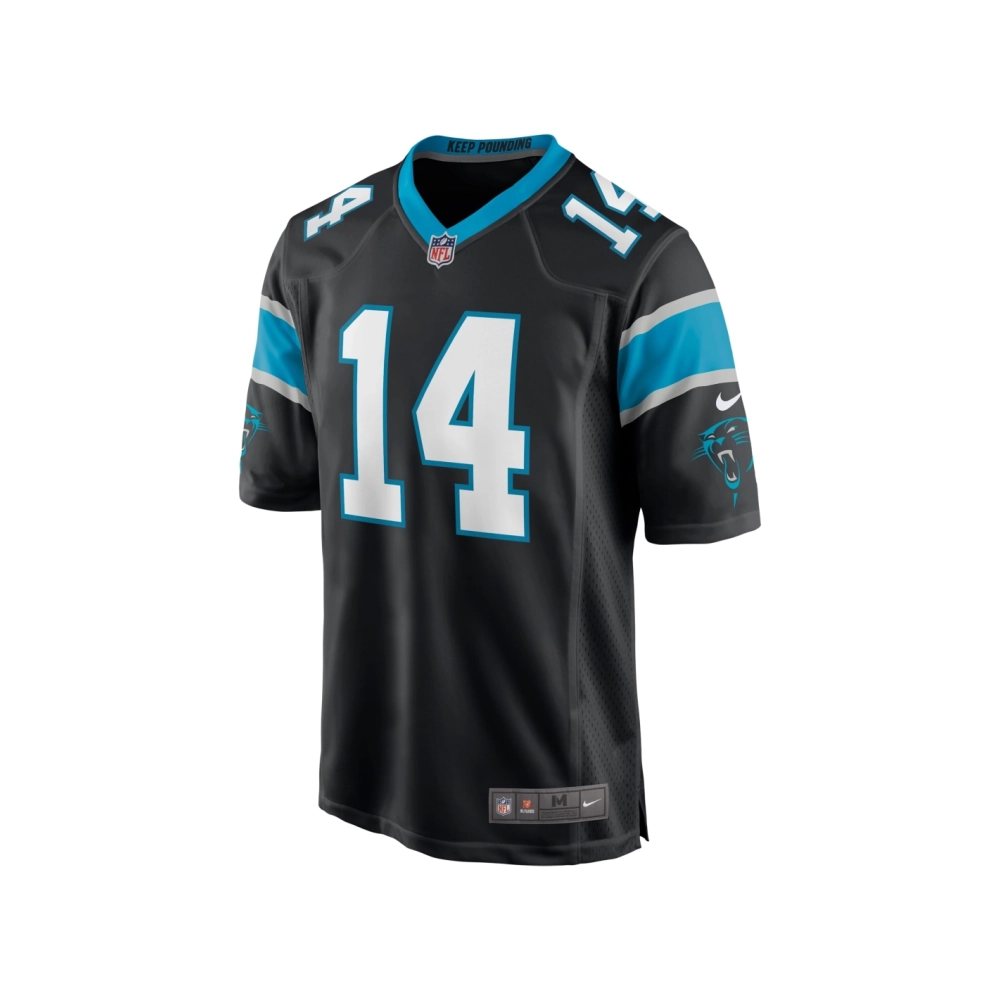 Mens Carolina Panthers Andy Dalton Black Game Player Jersey