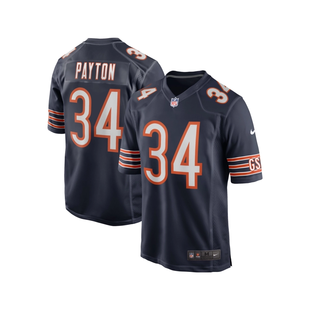 Mens Chicago Bears Walter Payton Navy Game Retired Player Jersey