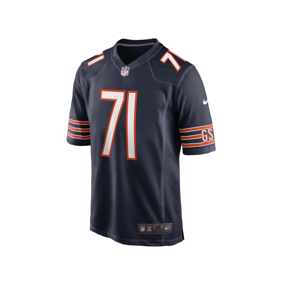 Mens Chicago Bears Ryan Bates Navy Game Jersey
