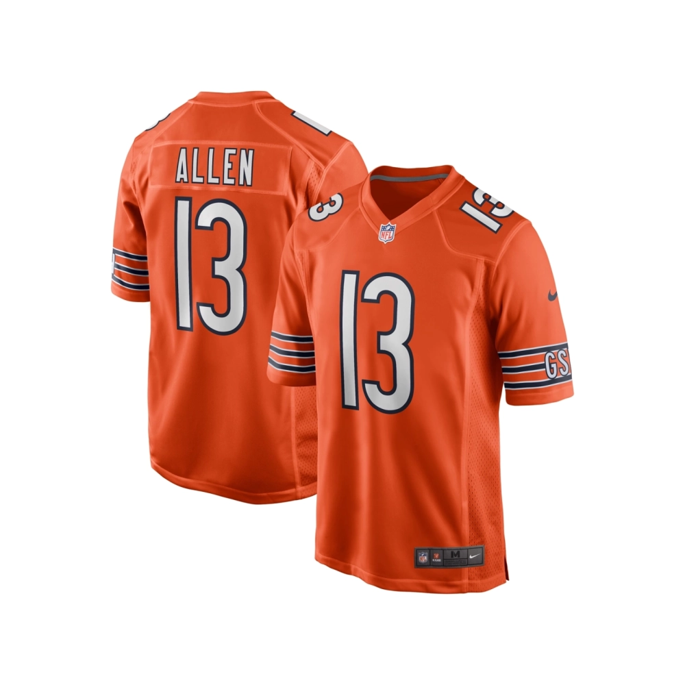 Mens Chicago Bears Keenan Allen Orange Alternate Game Jersey