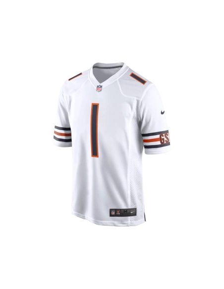 Mens Chicago Bears Justin Fields White Player Game Jersey