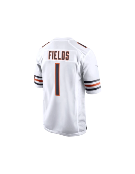 Mens Chicago Bears Justin Fields White Player Game Jersey