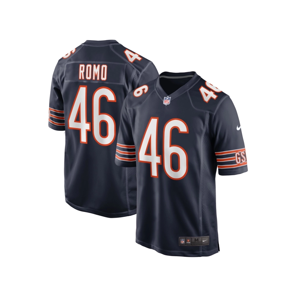Mens Chicago Bears John Parker Romo Navy Team Game Jersey