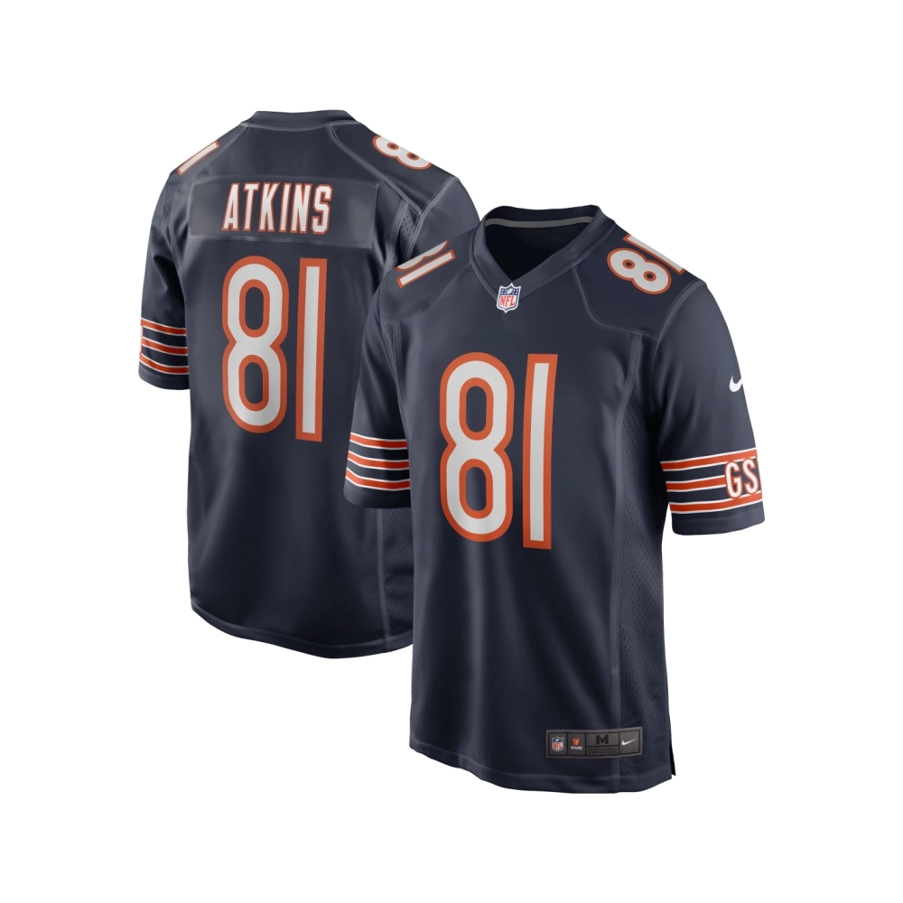 Mens Chicago Bears Doug Atkins Navy Game Retired Player Jersey