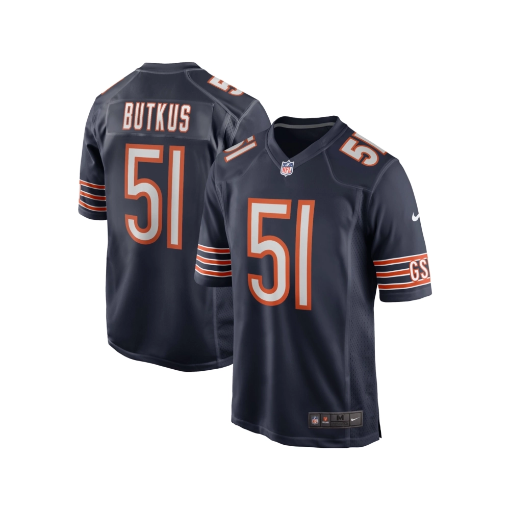 Mens Chicago Bears Dick Butkus Navy Game Retired Player Jersey