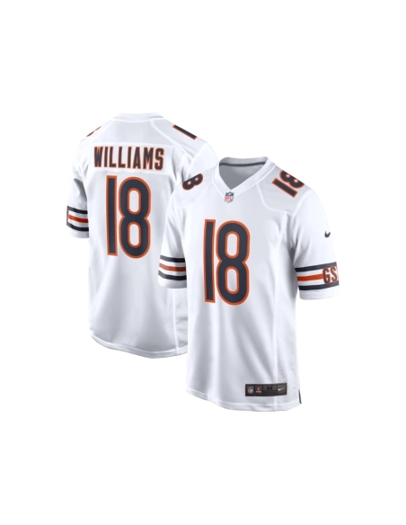 Mens Chicago Bears Caleb Williams White 2024 NFL Draft First Round Pick Player Game Jersey