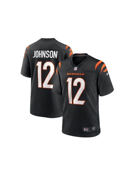 Mens Cincinnati Bengals Tyron Johnson Black Home Game Player Jersey