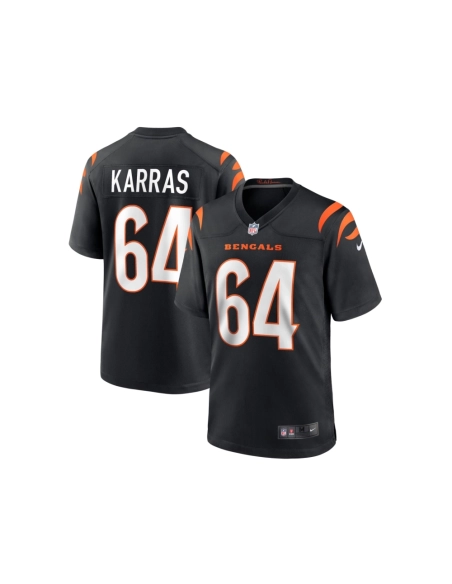 Mens Cincinnati Bengals Ted Karras Black Game Player Jersey
