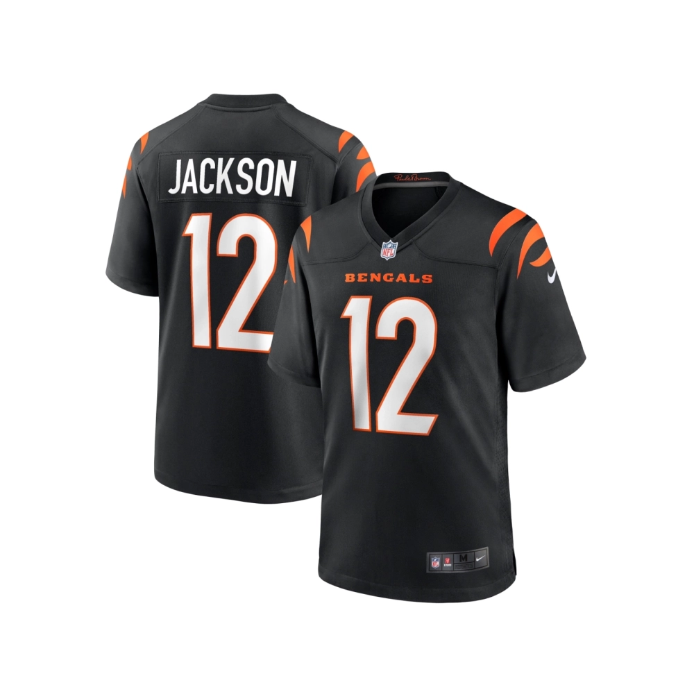 Mens Cincinnati Bengals Shedrick Jackson Black Team Game Jersey
