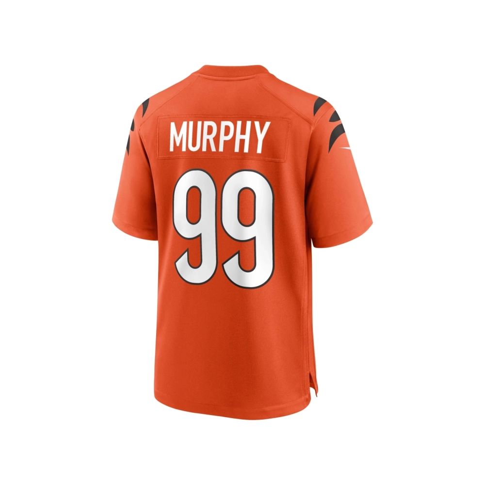 Mens Cincinnati Bengals Myles Murphy Orange Team Game Jersey