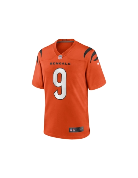 Mens Cincinnati Bengals Joe Burrow Orange Alternate Game Jersey