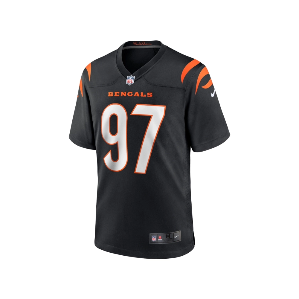 Mens Cincinnati Bengals Jay Tufele Black Game Player Jersey