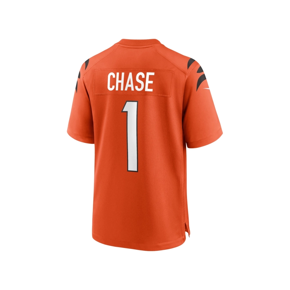 Mens Cincinnati Bengals JaMarr Chase Orange Alternate Game Jersey