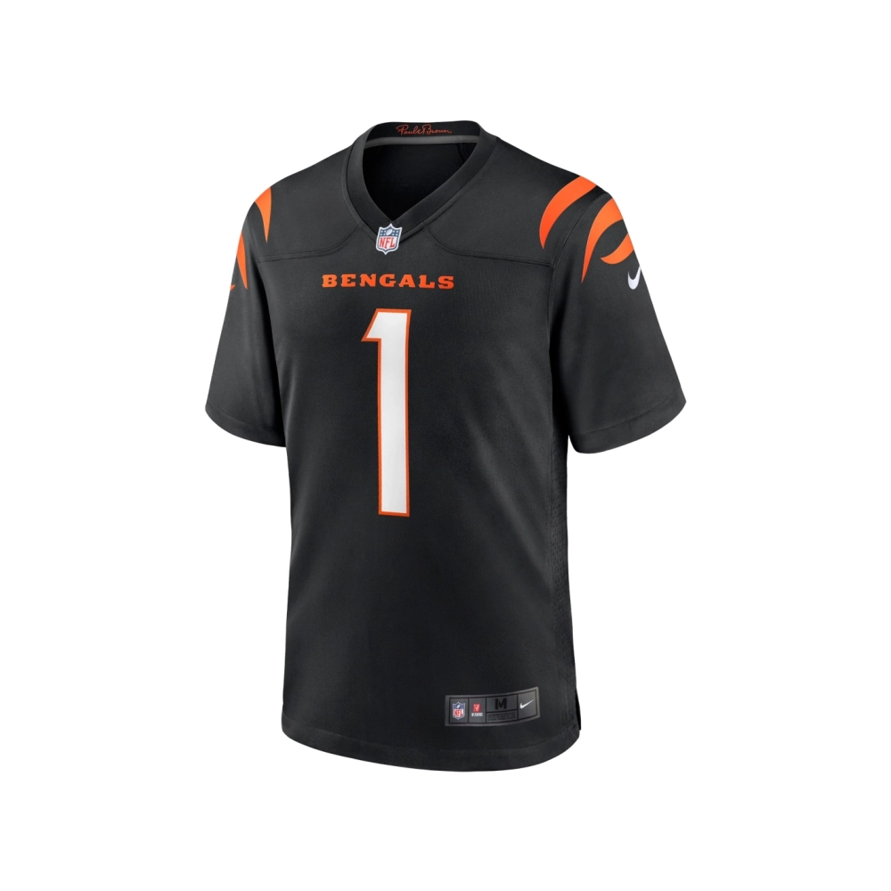 Mens Cincinnati Bengals JaMarr Chase Black Game Jersey