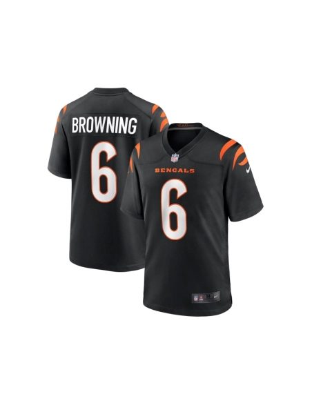 Mens Cincinnati Bengals Jake Browning Black Game Jersey