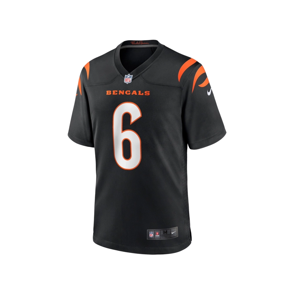 Mens Cincinnati Bengals Jake Browning Black Game Jersey