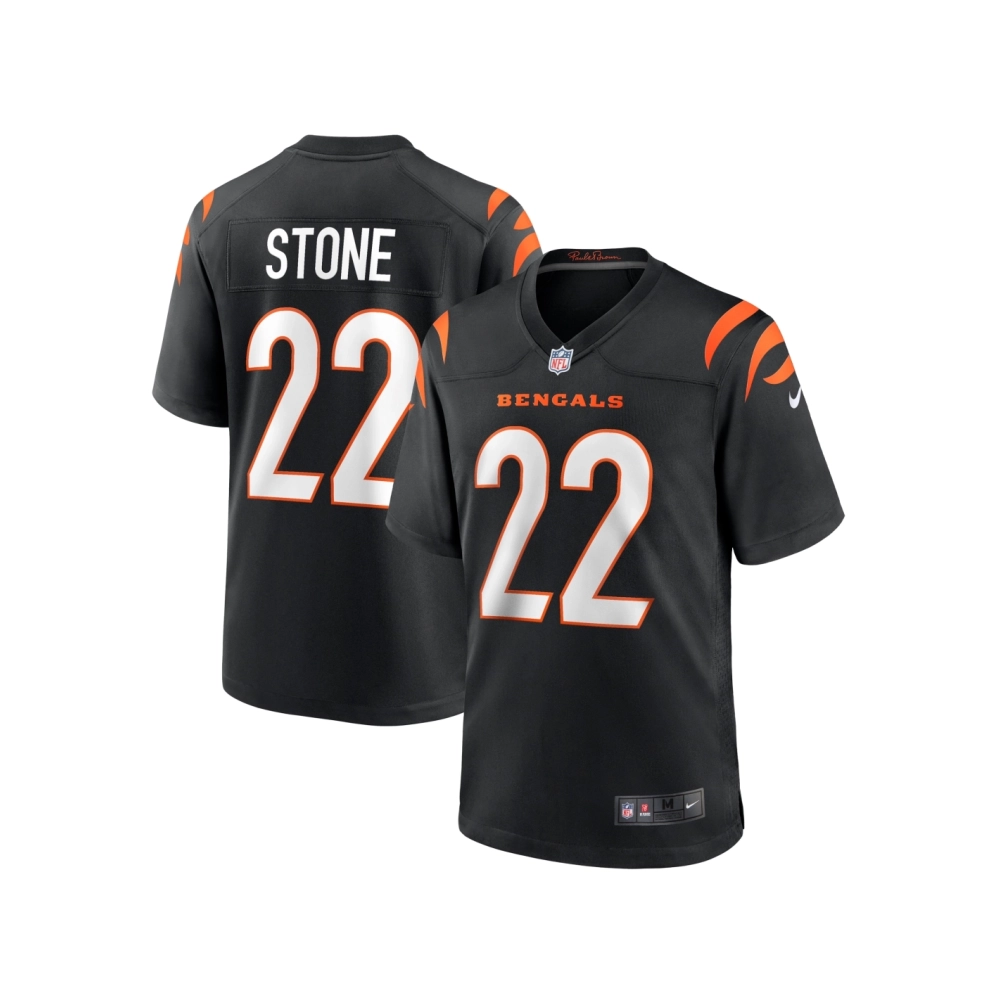 Mens Cincinnati Bengals Geno Stone Black Game Jersey