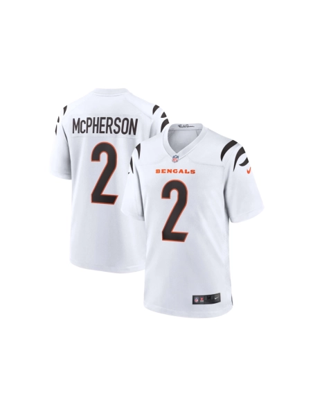 Mens Cincinnati Bengals Evan McPherson White Game Player Jersey