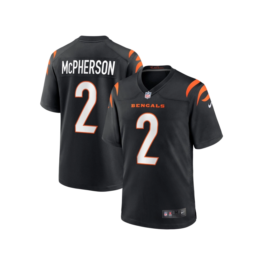 Mens Cincinnati Bengals Evan McPherson Black Game Jersey