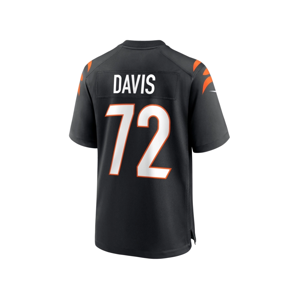 Mens Cincinnati Bengals Domenique Davis Black Game Player Jersey