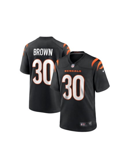 Mens Cincinnati Bengals Chase Brown Black Team Game Jersey