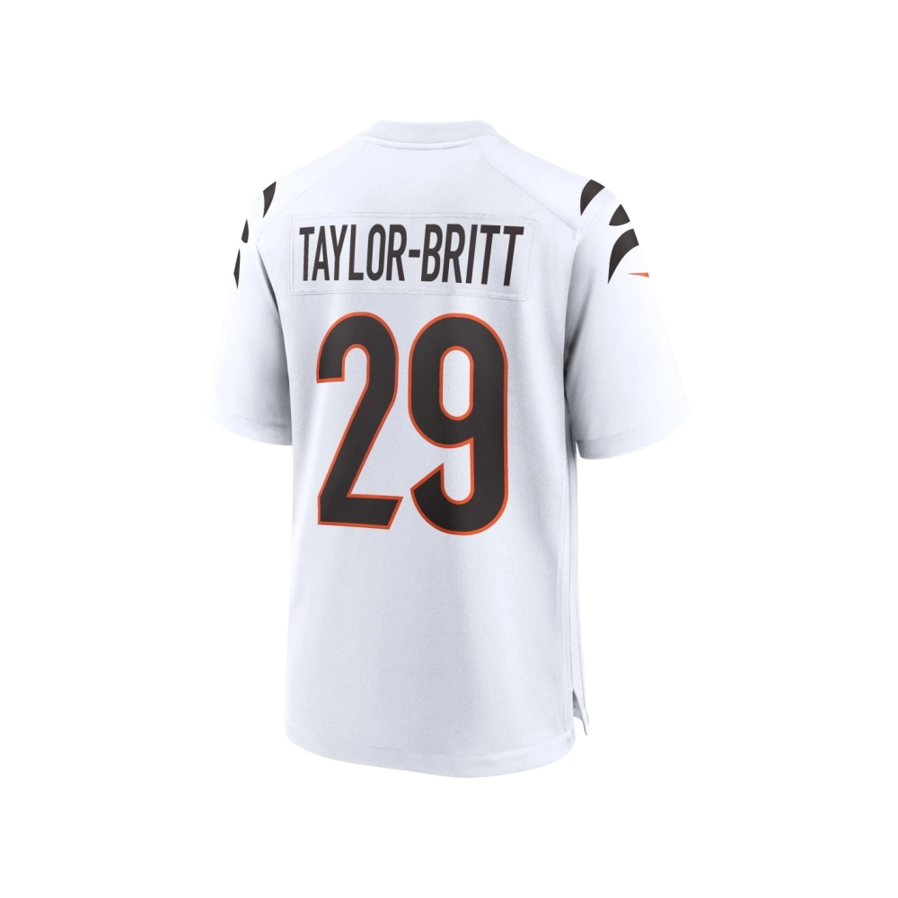 Mens Cincinnati Bengals Cam Taylor-Britt White Game Jersey