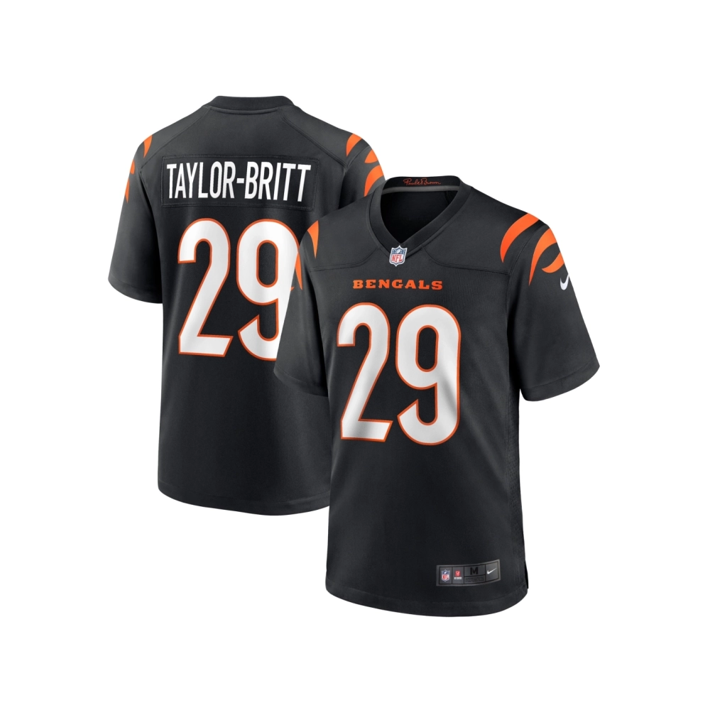 Mens Cincinnati Bengals Cam Taylor-Britt Black Game Player Jersey