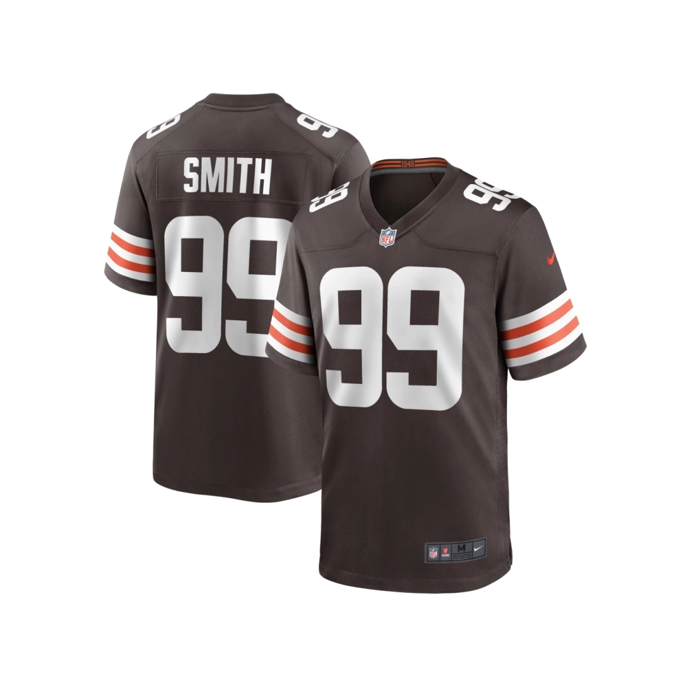 Mens Cleveland Browns ZaDarius Smith Brown Team Game Jersey