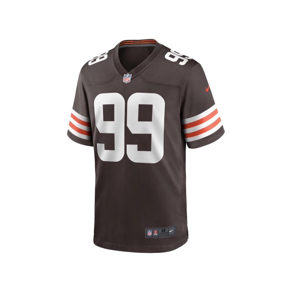 Mens Cleveland Browns ZaDarius Smith Brown Team Game Jersey