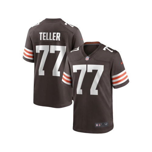 Mens Cleveland Browns Wyatt Teller Brown Game Jersey