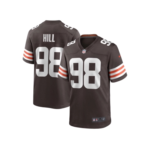 Mens Cleveland Browns Trysten Hill Brown Game Jersey