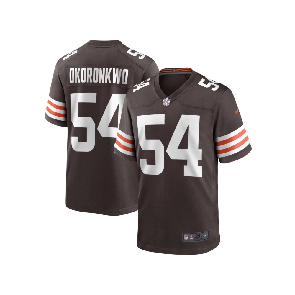 Mens Cleveland Browns Ogbonnia Okoronkwo Brown Game Player Jersey