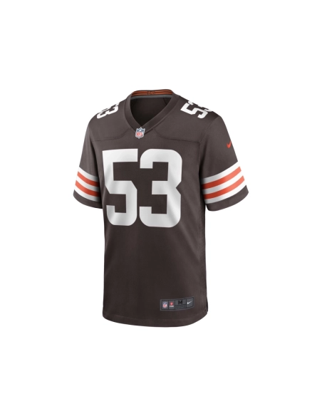 Mens Cleveland Browns Nick Harris Brown Game Jersey