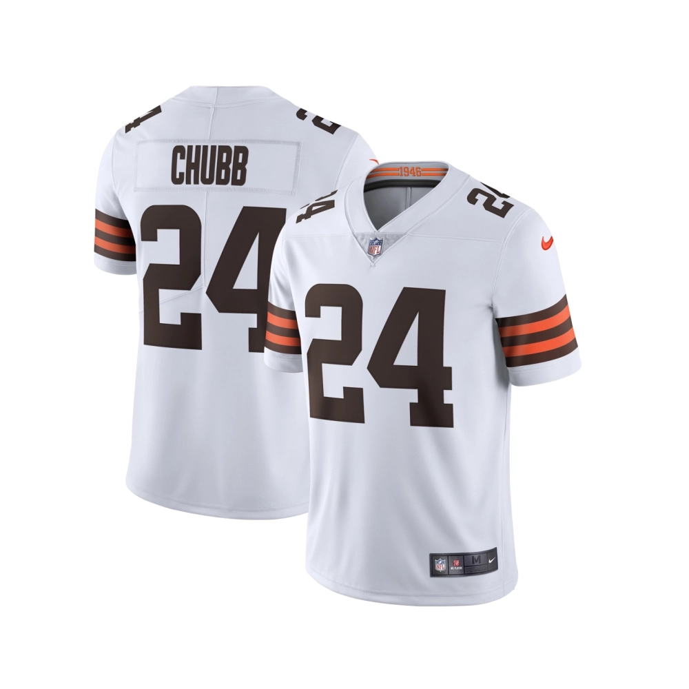 Mens Cleveland Browns Nick Chubb White Vapor Limited Jersey