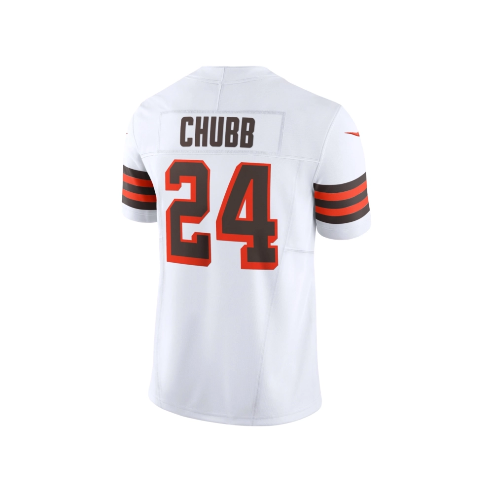 Mens Cleveland Browns Nick Chubb White Vapor F.U.S.E. Limited Jersey