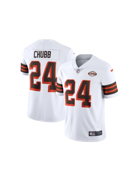 Mens Cleveland Browns Nick Chubb White 1946 Collection Alternate Vapor Limited Jersey