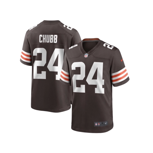 Mens Cleveland Browns Nick Chubb Brown Player Game Jersey