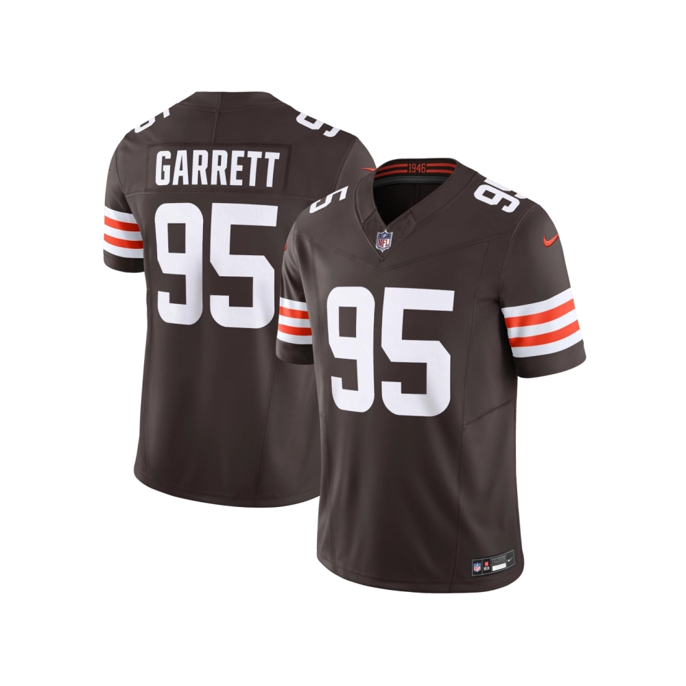 Mens Cleveland Browns Myles Garrett Brown Vapor F.U.S.E. Limited Jersey