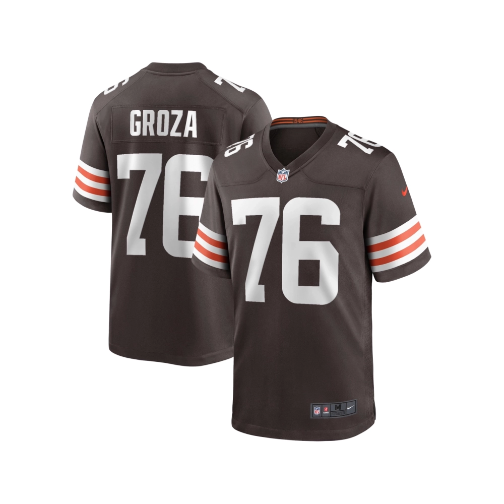 Mens Cleveland Browns Lou Groza Brown Game Retired Player Jersey