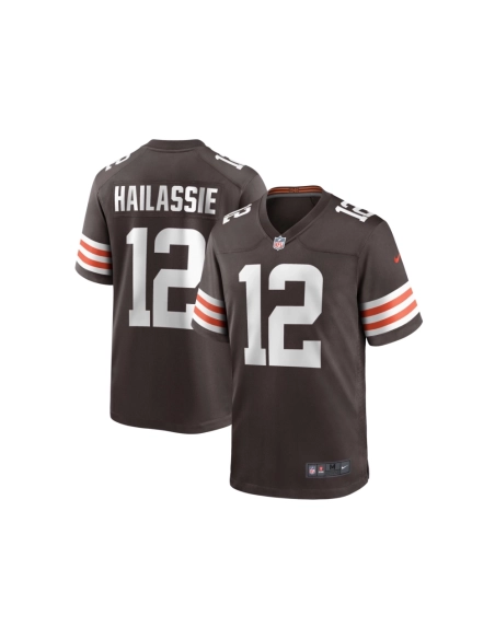 Mens Cleveland Browns Kahlef Hailassie Brown Team Game Jersey