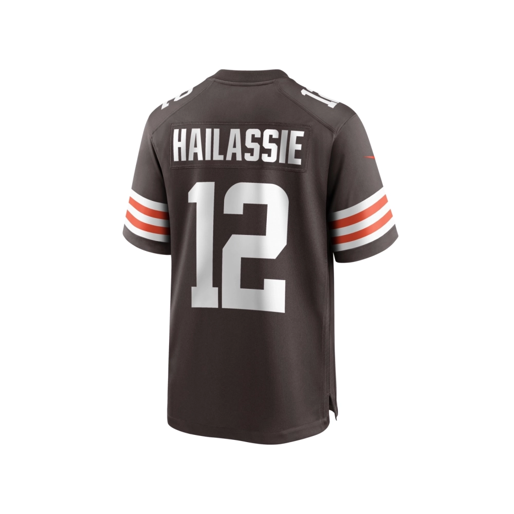 Mens Cleveland Browns Kahlef Hailassie Brown Team Game Jersey