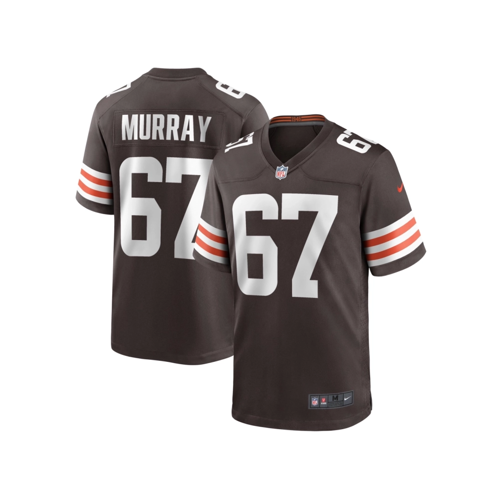 Mens Cleveland Browns Justin Murray Brown Team Game Jersey