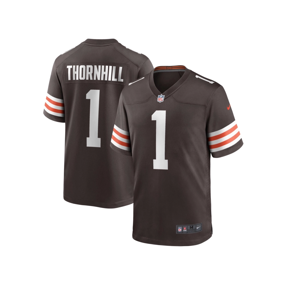 Mens Cleveland Browns Juan Thornhill Brown Game Player Jersey