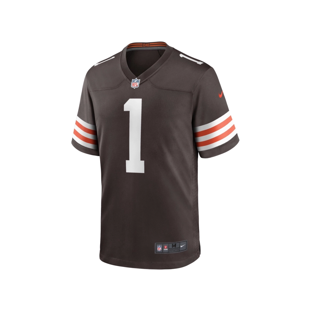 Mens Cleveland Browns Juan Thornhill Brown Game Player Jersey
